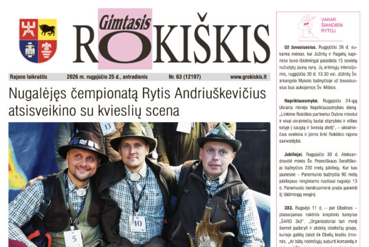 Antradienio „Gimtajame Rokiškyje“ skaitykite