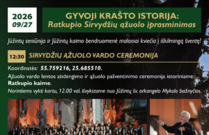 Gyvoji krašto istorija: Ratkupio Sirvydžių ąžuolo įprasminimas Jūžintuose