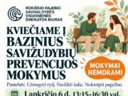 Kviečia į nemokamus savižudybių prevencijos mokymus
