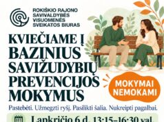 Kviečia į nemokamus savižudybių prevencijos mokymus