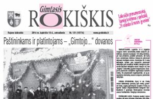 Lapkričio 18-osios "Gimtojo Rokiškio" numeris.