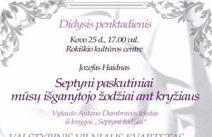 Didysis Penktadienis. Kultūros centre - Josefas Haidnas