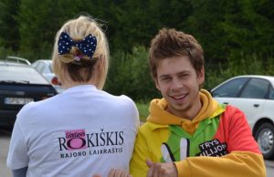 „Varom už Lietuvą“ su akcijos reporteriu J.Brūzga ir „Gimtuoju Rokiškiu“.