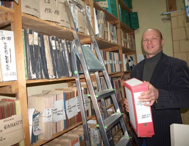 Archyvų skyriaus vedėjas Gintautas Pučinskas.