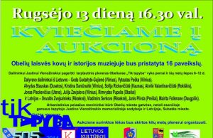 Kviečia į aukcioną Aukciono afiša.