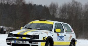 Nuomotu automobiliu „Velykų taurės“ varžybose Matas Valiulis iškovojo du bronzos medalius. M.Valiulio archyvo nuotr.