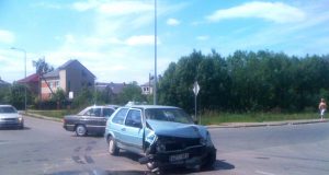 Šeštadienį Pandėlio ir Topolių gatvių sankryžoje įvyko avarija. K.Susnytės nuotr.