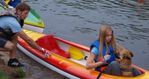 Aktyviausi baidarių dalyviai - Ričardas Šnioka su dukra Reda. Asmeninio archyvo nuotr.