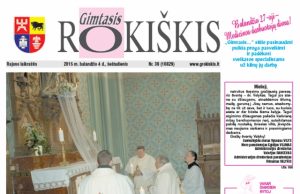 Šeštadienio "Gimtojo Rokiškio" numeris.