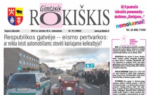 Šeštadienio "Gimtojo Rokiškio" numeris.