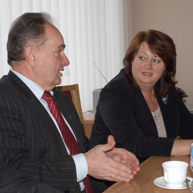 Vakar Rokiškyje viešėjo Europos parlamento narė Vilija Blinkevičiūtė.