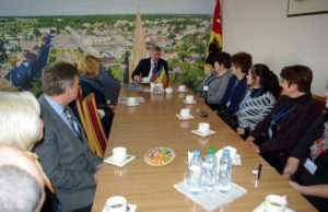 Susitikimo su rajono meru akimirka.