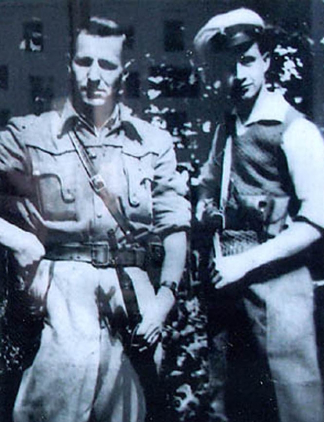 Laisvės kovotojas Balys Vaičėnas (kairėje).