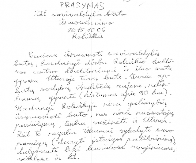 Prašymo kopija.