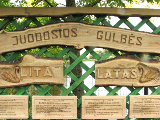 Informacija apie gražiuosius paukščius pateikiama įvairiomis kalbomis. Dalios Zibolienės ir Giedriaus Kujelio nuotr. Informacija apie gražiuosius paukščius pateikiama įvairiomis kalbomis. Dalios Zibolienės ir Giedriaus Kujelio nuotr.