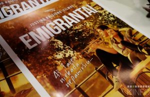 „Kinfo apdovanojimai 2014“: Justinas Krisiūnas su pagrindine „Emigrantų“ aktore Dovile Butėnaite. Marinos Juralevičiūtės nuotr.