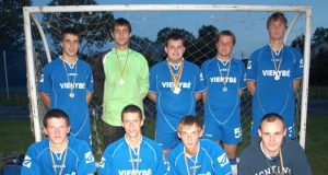 Turnyro „Rokiškio futbolui-70“ laimėtoja – „Vienybės“ komanda. L.Dūdaitės nuotr.