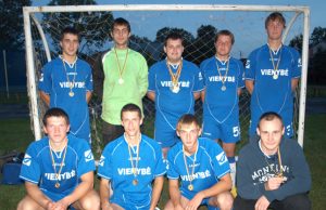 Turnyro „Rokiškio futbolui-70“ laimėtoja – „Vienybės“ komanda. L.Dūdaitės nuotr.