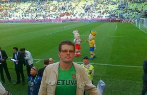 Rokiškio futbolo klubo vadovas E.Gaigalas Gdansko sportinių nuotaikų dar ilgai nepamirš.