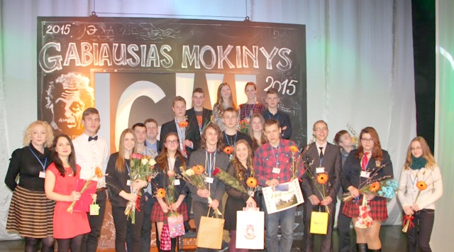 Konkurso  „Gabiausias moksleivis 2015“ dalyviai. D. Zibolienės nuotr.
