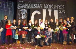 Septintą kartą organizuoto konkurso „Gabiausias mokinys 2014“ dalyviai.  M. Katinauskienės nuotr.