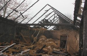 Sudegusi daržinė. D. Zibolienės nuotr.