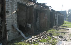 Sandėliukai po gaisro. N.Byčkovskio nuotr.