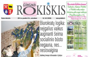 Skaitykite antradienio “Gimtąjį Rokiškį“ Antradienio "Gimtasis Rokiškis"