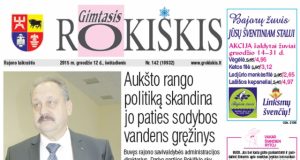 Šeštadienio "Gimtojo Rokiškio" numeris.