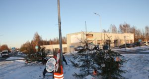 Papuošta žiedinė sankryža skatina eismo saugumą