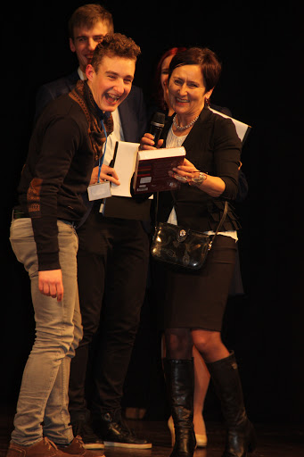 Gabiausią rajono mokinį Paulių Vaštaką sveikino 