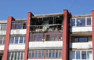 Vaizdas po nakties gaisro. D. Zibolienės nuotr.