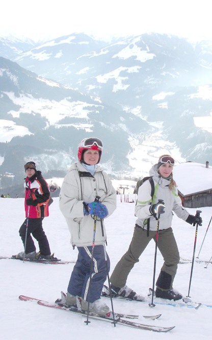 Kiekvieną žiemą Ingrida Funkner vyksta į kalnus slidinėti. Asmeninio albumo nuotr.