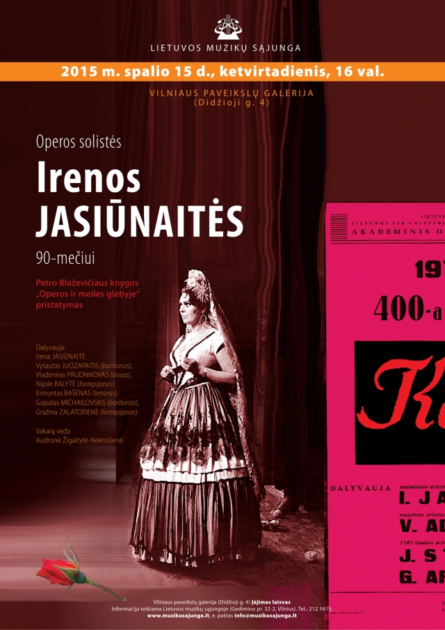 Ketvirtadienį kviečia į sostinę: Irenos Jasiūnaitės jubiliejinis vakaras