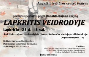 Su Donaldo Kajoko poezija Renginio afiša.