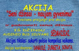 Akcijos afiša.