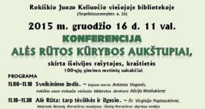Renginio afiša.