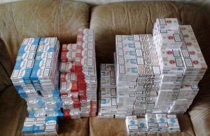 Rastos kontrabandinės cigaretės. PK nuotr.