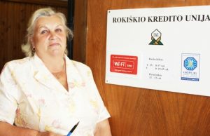 Rokiškio kredito unijos administratorė Liuda Mikulėnienė sako