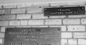 O iškaba Kriaunose liko...