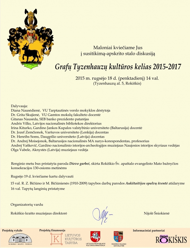 Grafų Tyzenhauzų kūrybos keliais