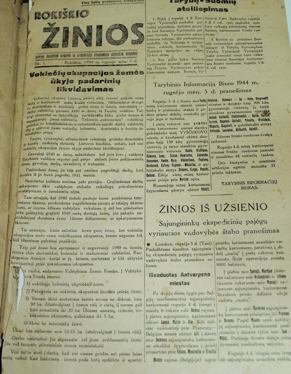 Pirmasis rajono laikraščio numeris. Jį ateities kartoms archyvuose išsaugojo \ Pirmasis rajono laikraščio numeris. Jį ateities kartoms archyvuose išsaugojo