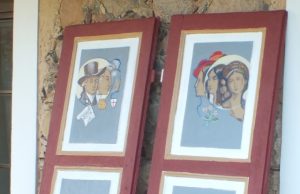 Viena iš plenero dalyvių nutapytų langinių. R. Milaknienės nuotr.