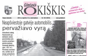 Skaitykite ketvirtadienio “Gimtąjį Rokiškį“ Ketvirtadienio "Gimtasis Rokiškis"