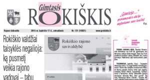 Skaitykite antradienio "Gimtąjį Rokiškį“