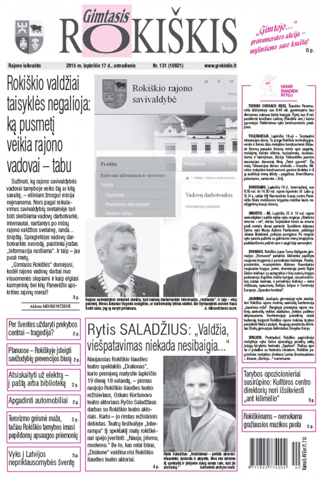 Skaitykite antradienio 