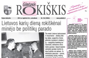 Skaitykite antradienio “Gimtąjį Rokiškį“ Antradienio "Gimtasis Rokiškis"