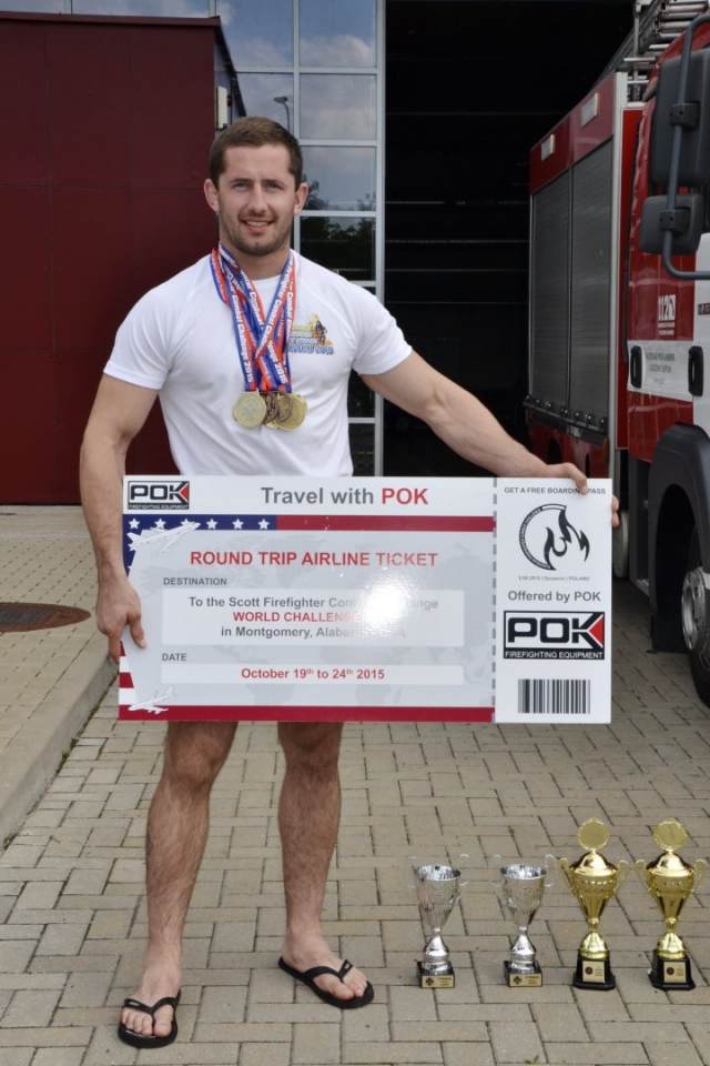 Po Europos čempionato Laurynas Urbonavičius gavo kvietimą dalyvauti Pasaulio ugniagesių čempionate JAV. PAGD nuotr.