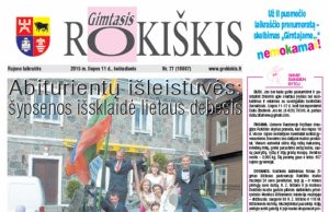 Šeštadienio "Gimtojo Rokiškio" numeris.