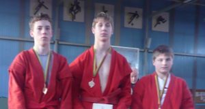 Rokiškėnai bronzos medalininkai S.Sobčenko (iš kairės)